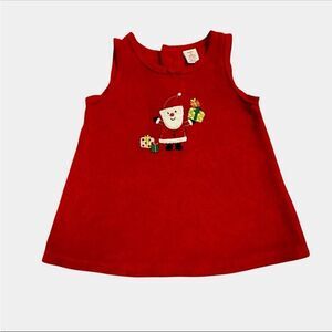 Vintage Carter’s Baby Girl Red Velour Christmas Santa Dress Size 6 Months